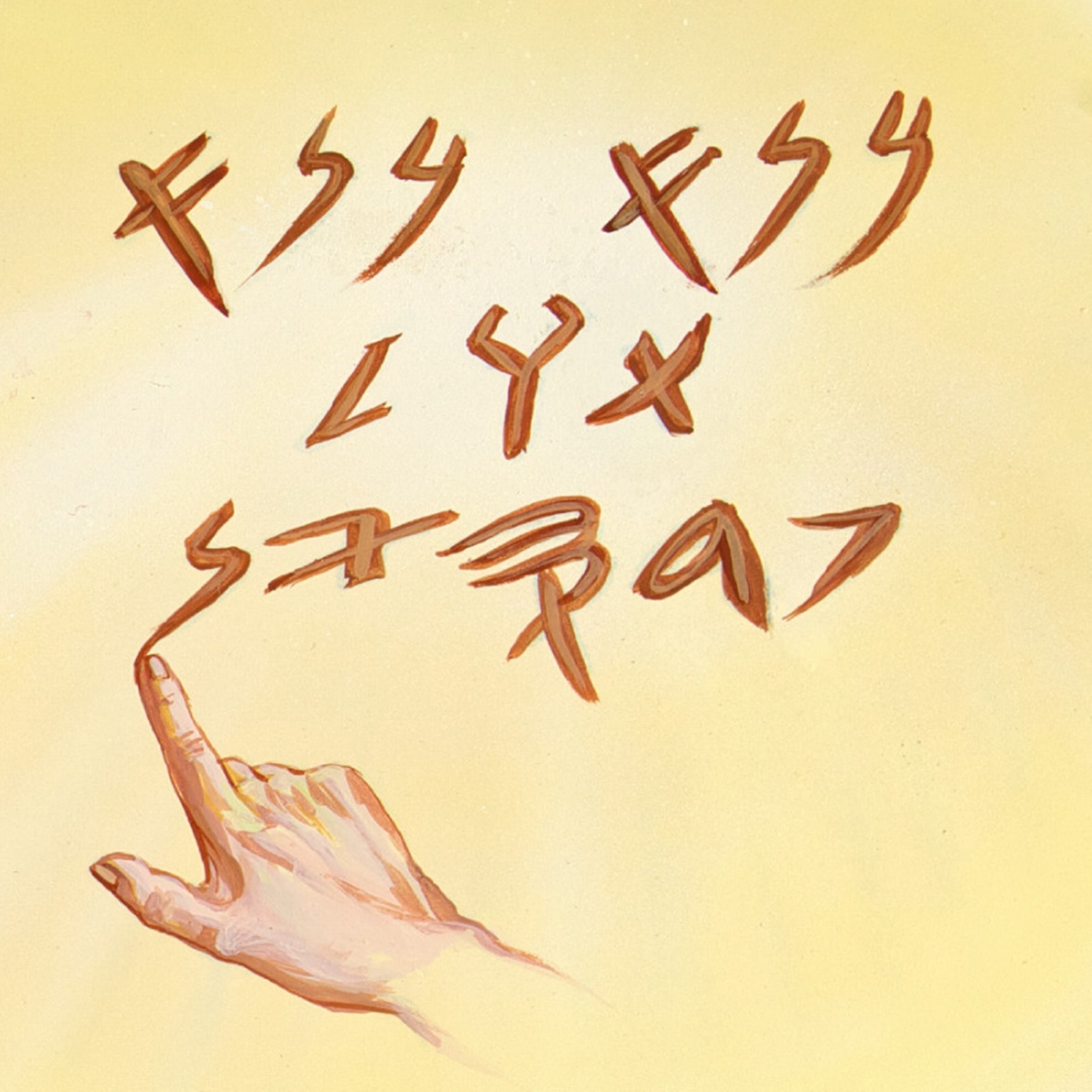 geschreven door de hand